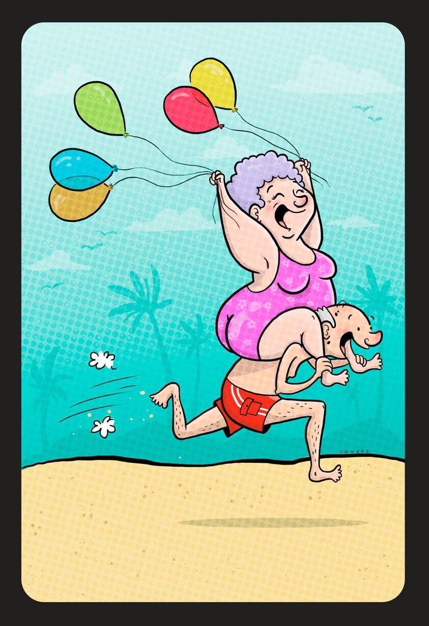 Crack-You-Up Swimsuit Race Funny Birthday Card