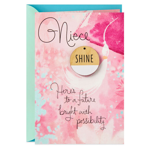 Bright Future Graduation Card for Niece With Shine Token, 