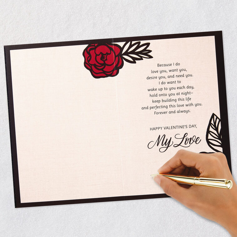 Hallmark Valentine's Day Card For Your Partner – 'Forever' Foil Accent Design With Envelope