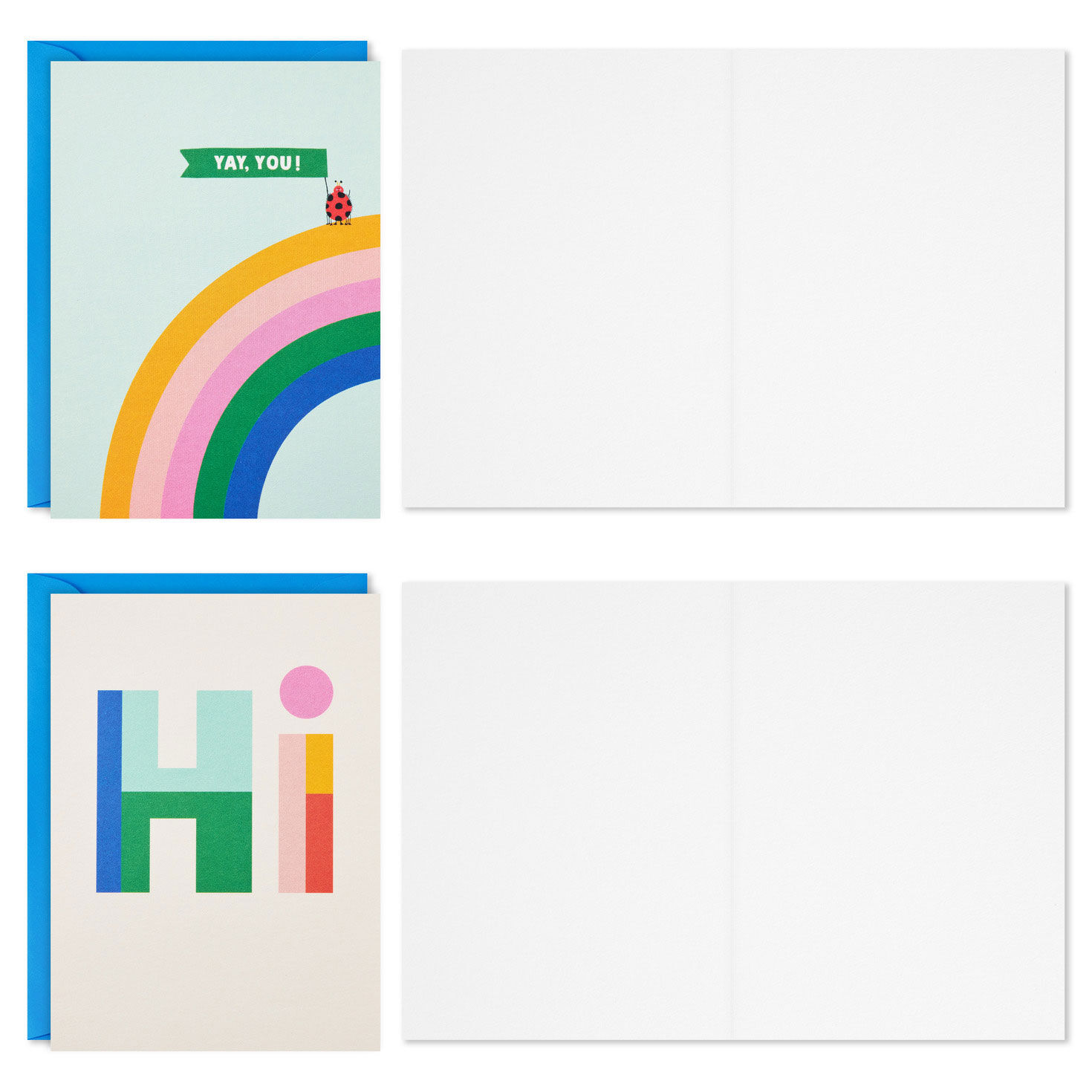 Sun and Rainbow Boxed Blank Note Cards Assortment Card Fronts with Envelope and inside image number 4