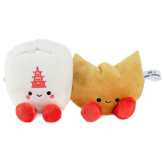 Better Together Takeout Box and Fortune Cookie Magnetic Plush Pair, 5", , large image number 1