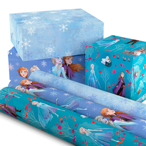 Disney Frozen 2 3-Pack Wrapping Paper, 105 sq. ft. total, 