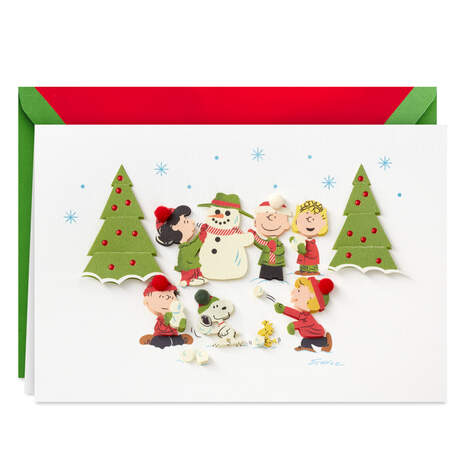 The Peanuts® Gang Frosty Fun Christmas Card, , large