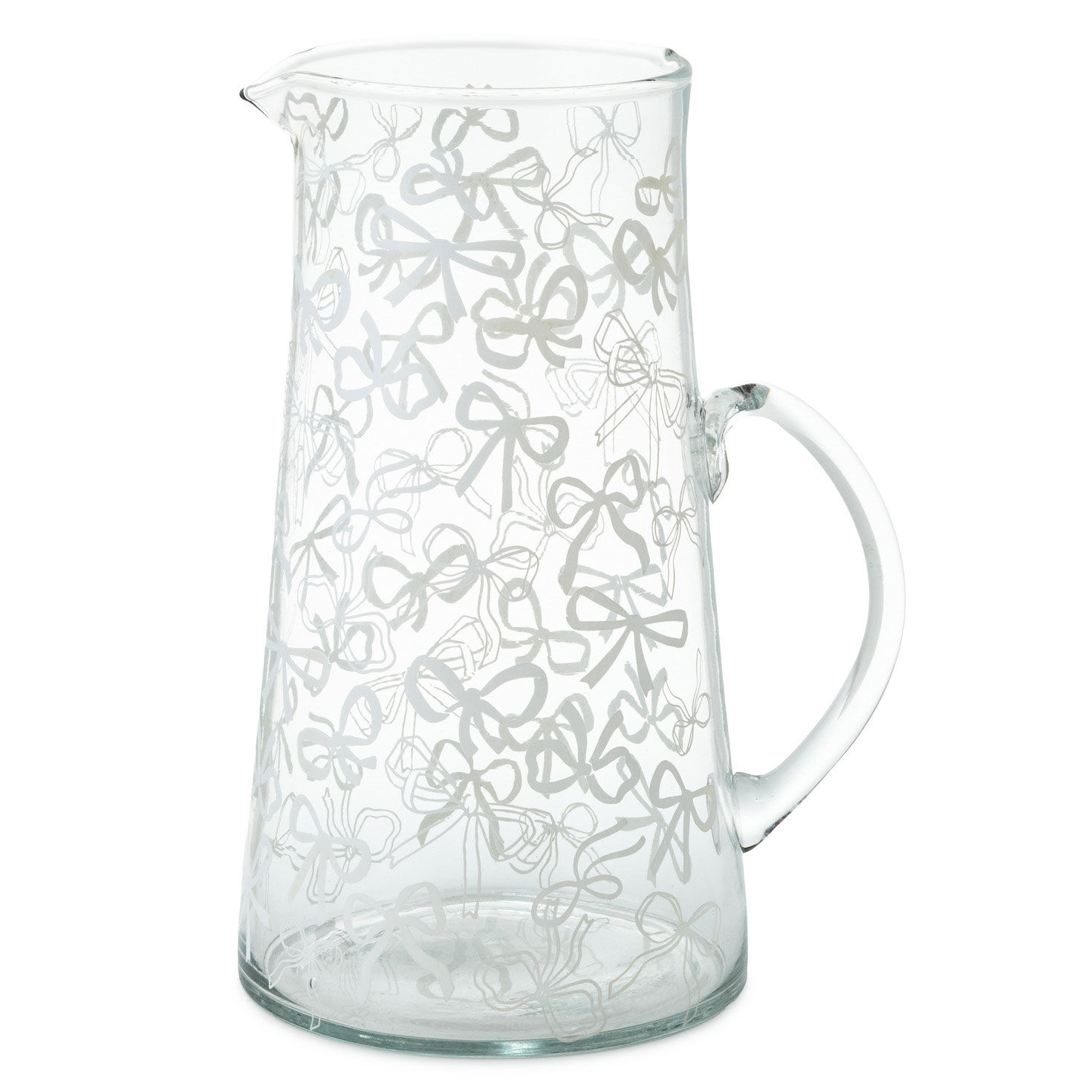 Glass Pitcher With White Bow Illustrations back image number 3