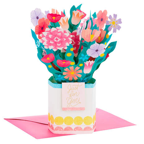 Flower Bouquet Just For You 3D Pop-Up Card, , large