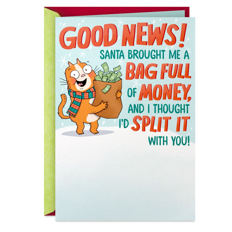 Bag Full of Money Gag Gift Christmas Card