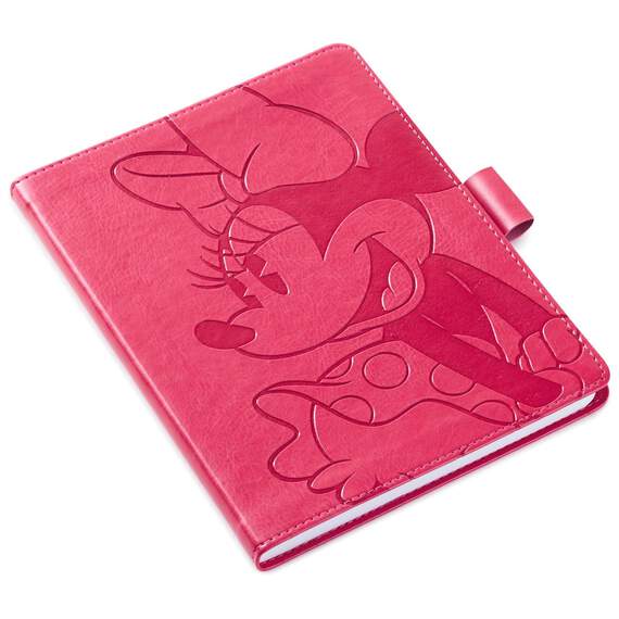 Minnie Mouse Pink Faux Leather Notebook, , large image number 1