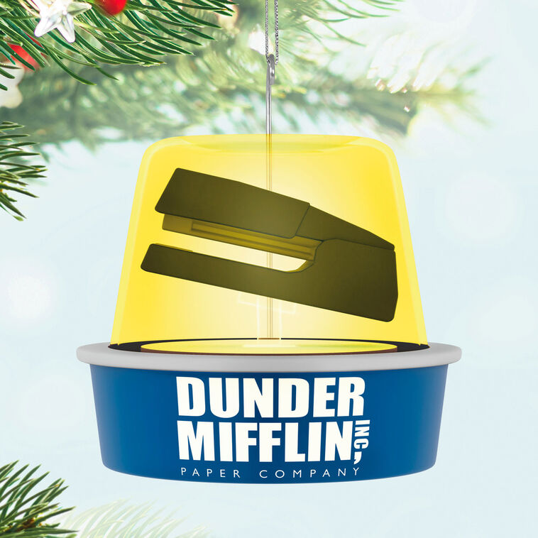 The Office Stapler in Jell-O Keepsake Ornament hanging on tree image number 2