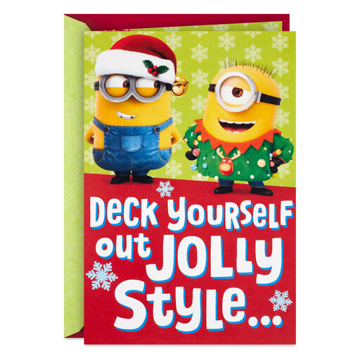 Despicable Me Minions Jolly Style Musical Pop-Up Christmas Card, 