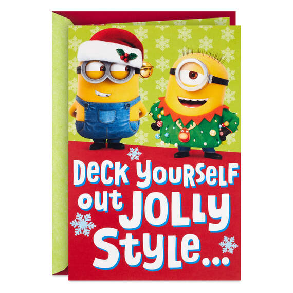 Despicable Me Minions Jolly Style Musical Pop-Up Christmas Card