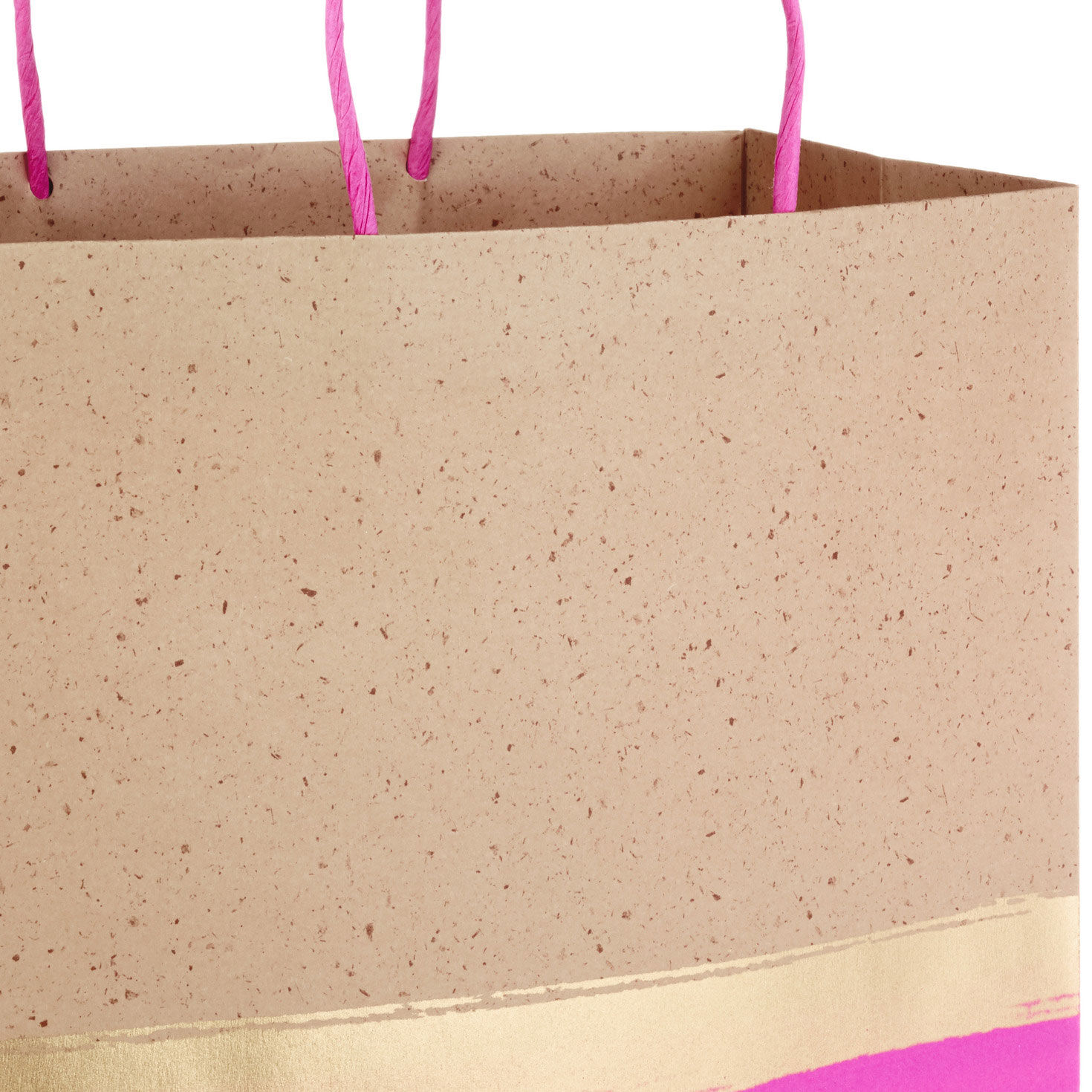 Pink, Gold and Kraft Paper Large Gift Bag Bundle handle detail image number 4