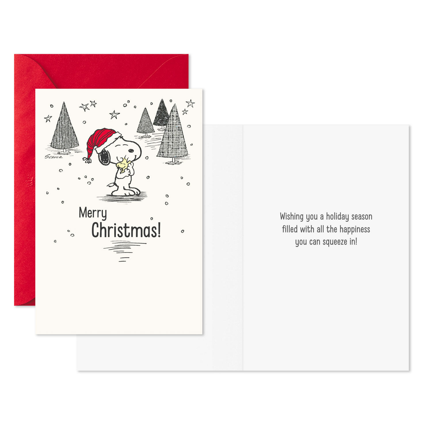 Peanuts&reg; Snoopy and Woodstock Hugs Christmas Cards, Pack of 6, , large image number 2