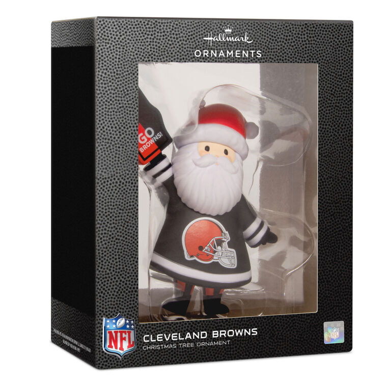 Cleveland Browns Santa Fan Christmas Ornament  image number 7