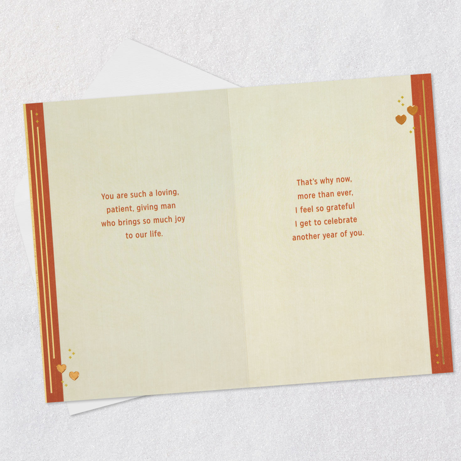 Elegant Cake Birthday Card for Husband Open card with envelope image number 4