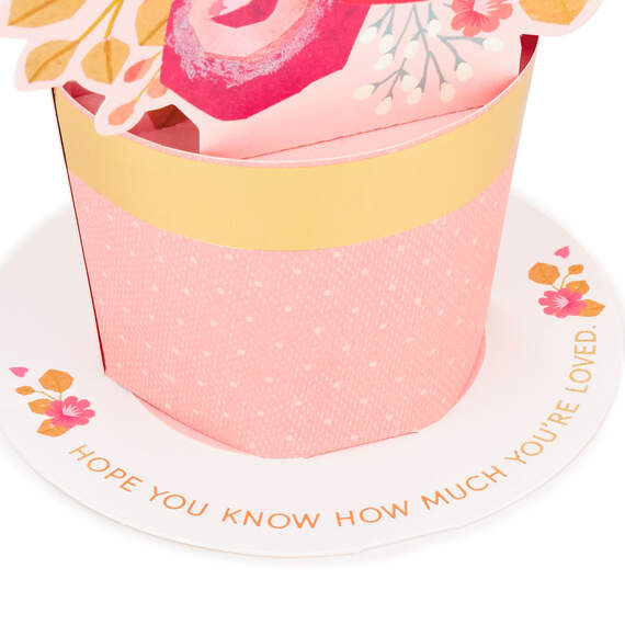 Love You Flower Vase 3D Pop-Up Valentine's Day Card, , large image number 4