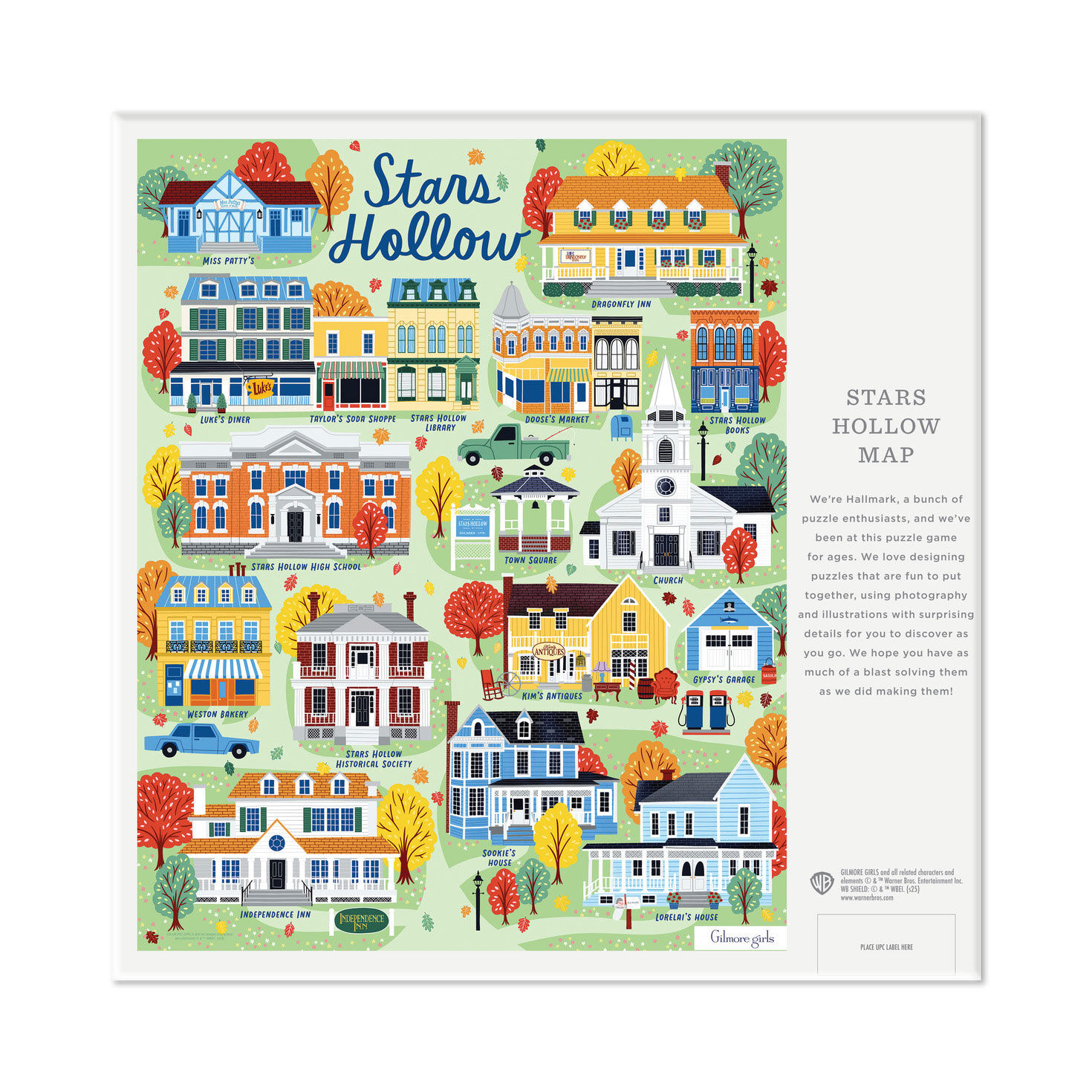 Gilmore Girls Stars Hollow 1,000 Piece Jigsaw Puzzle package back image number 7