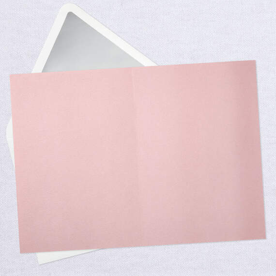 White Floral Lace on Pink Blank Card, , large image number 2