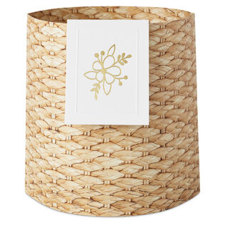 Build-a-Bouquet Woven Basket Pop-Up Paper Vase With Mini Card