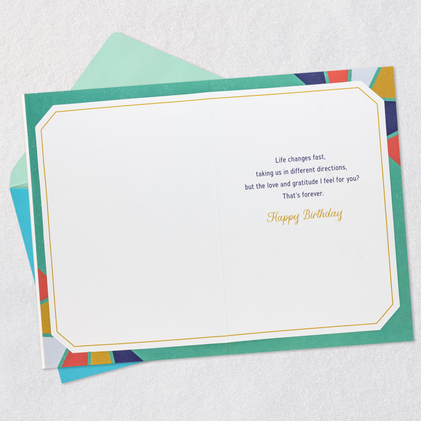 Colorful Mosaic Birthday Card for Brother Open card with envelope image number 3