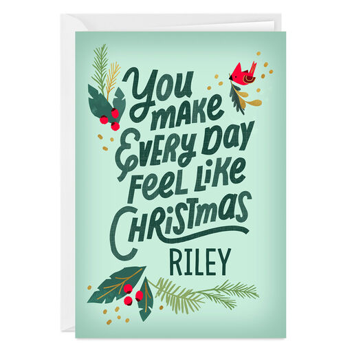 Feels Like Christmas Folded Christmas Photo Card, 