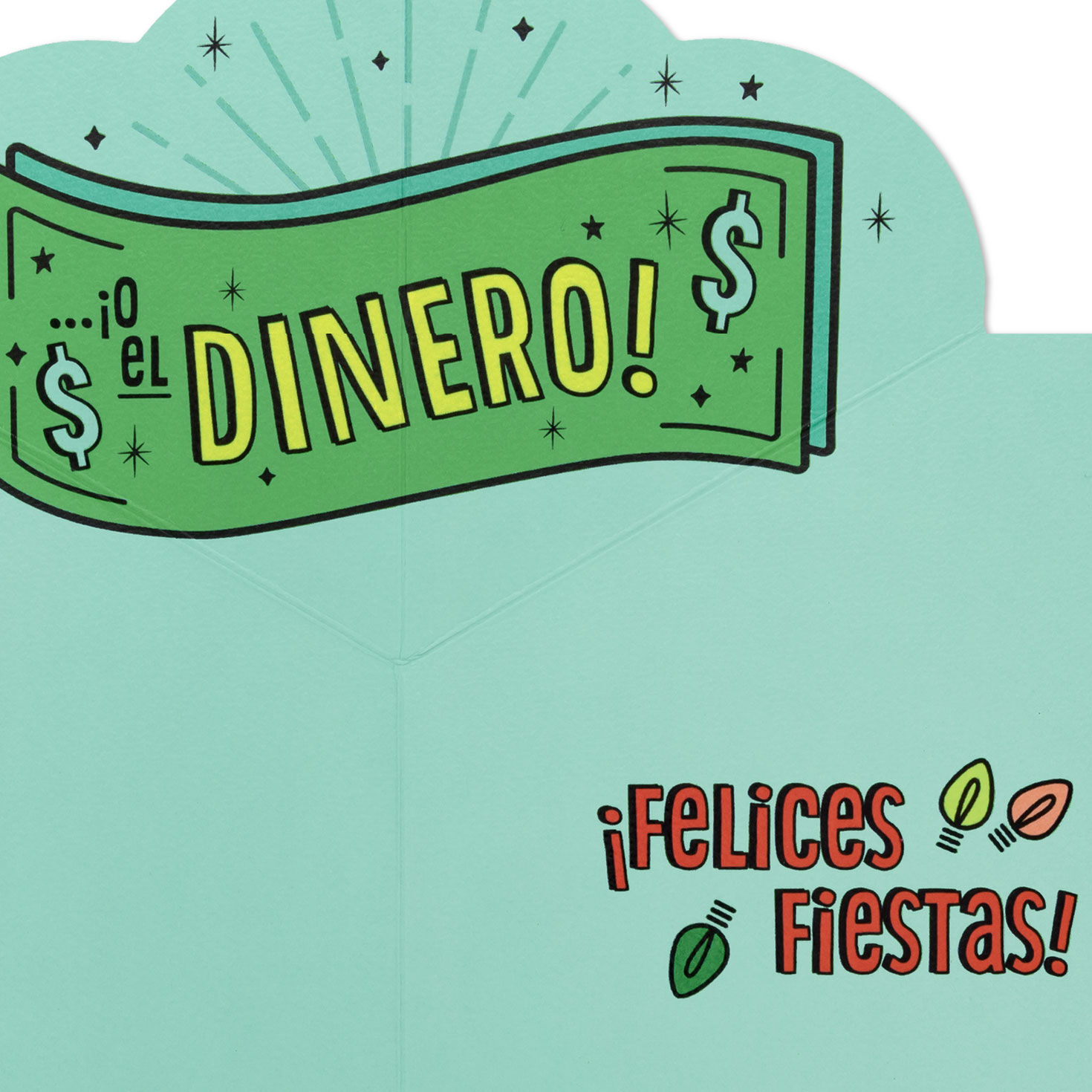 Red and Green Funny Spanish Christmas Card sentiment image number 3