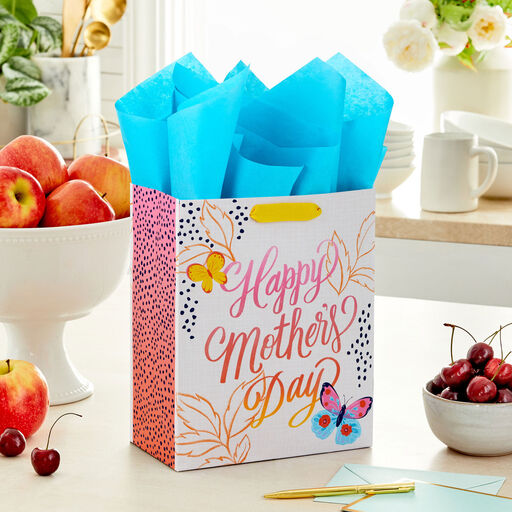 9.6" Happy Mother's Day Medium Gift Bag With Tissue Paper, 