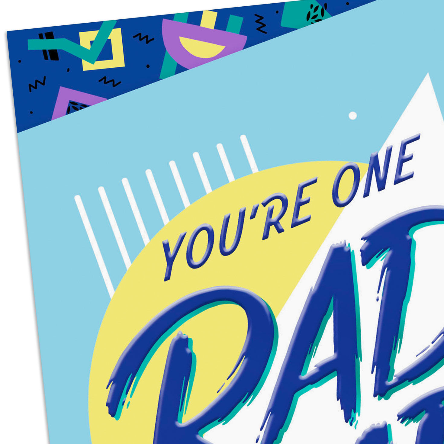 Rad Dad Cool 80s Graphics Father's Day Card Card Front with Sentiment image number 4