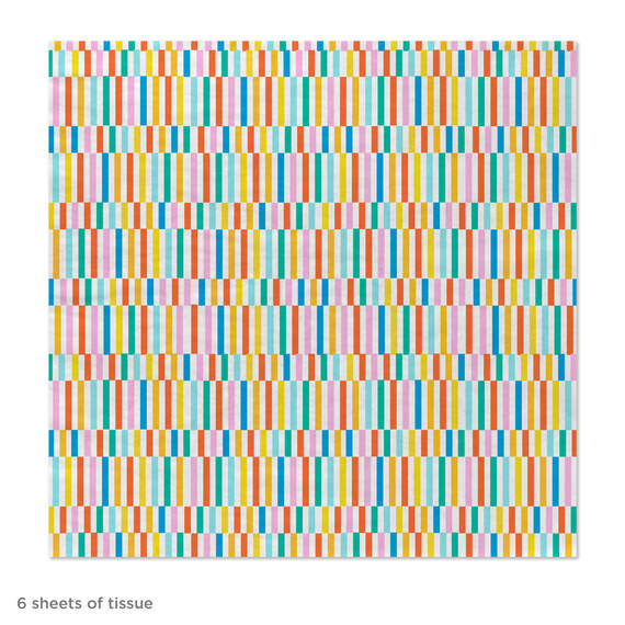 Colorful Broken Lines Tissue Paper, 6 Sheets, Broken Lines Colorful, large image number 3