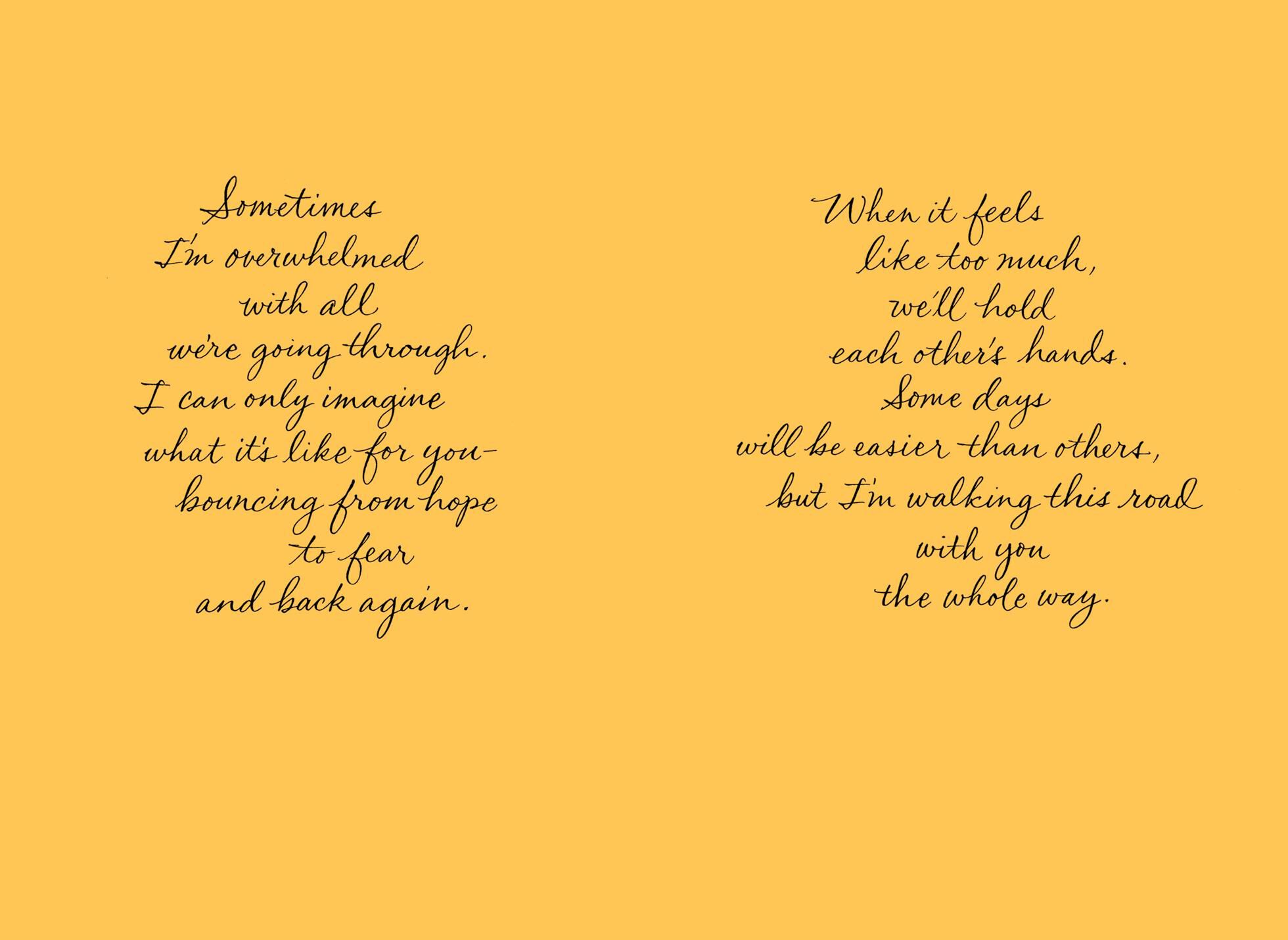 We'll Hold Each Other's Hands Encouragement Card