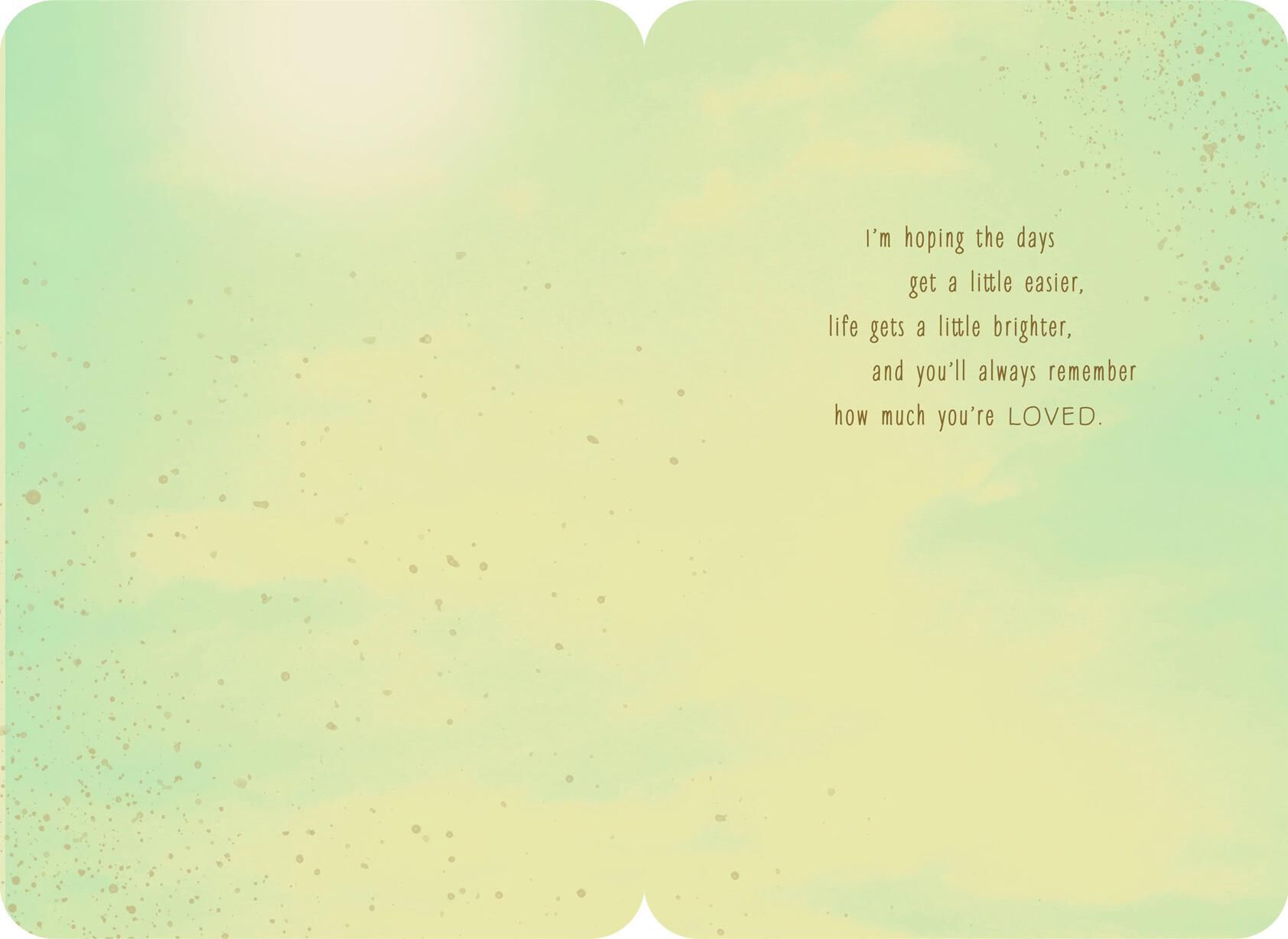 A Wish for Sunnier Days Ahead Thinking of You Card