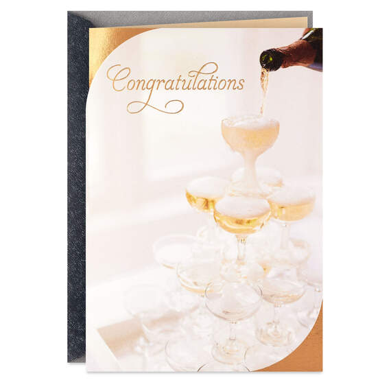 Cheers to You Two Wedding Card