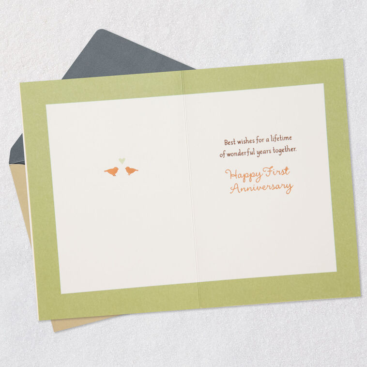 Summer, Autumn, Winter, Spring Trees First Anniversary Card, , large image number 3