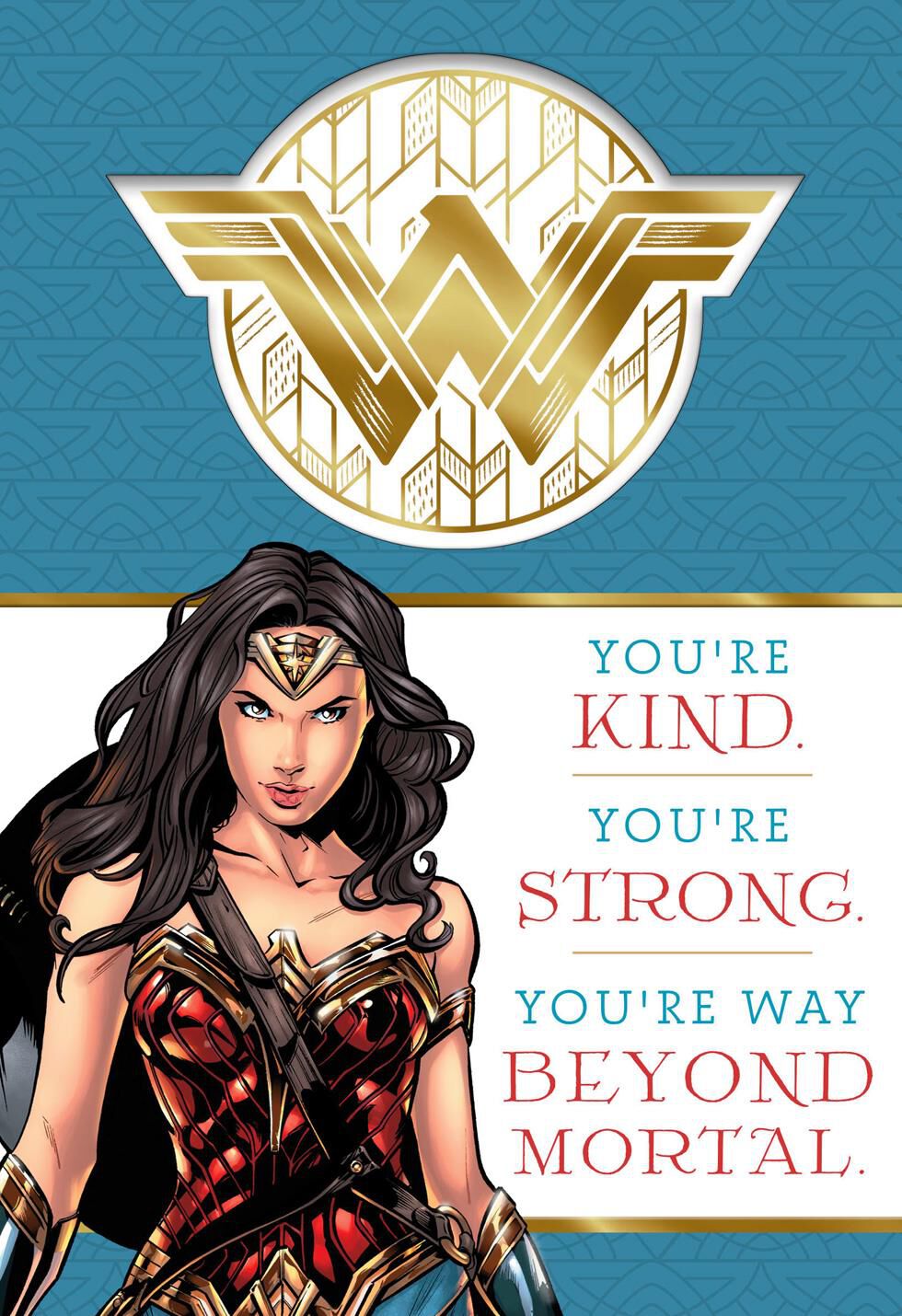 Wonder Woman™ Amazing You Birthday Card With Stickers