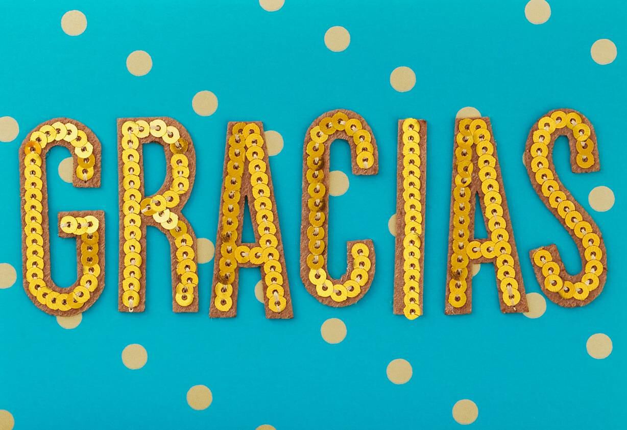 Gracias Spanish Language Thank You Card