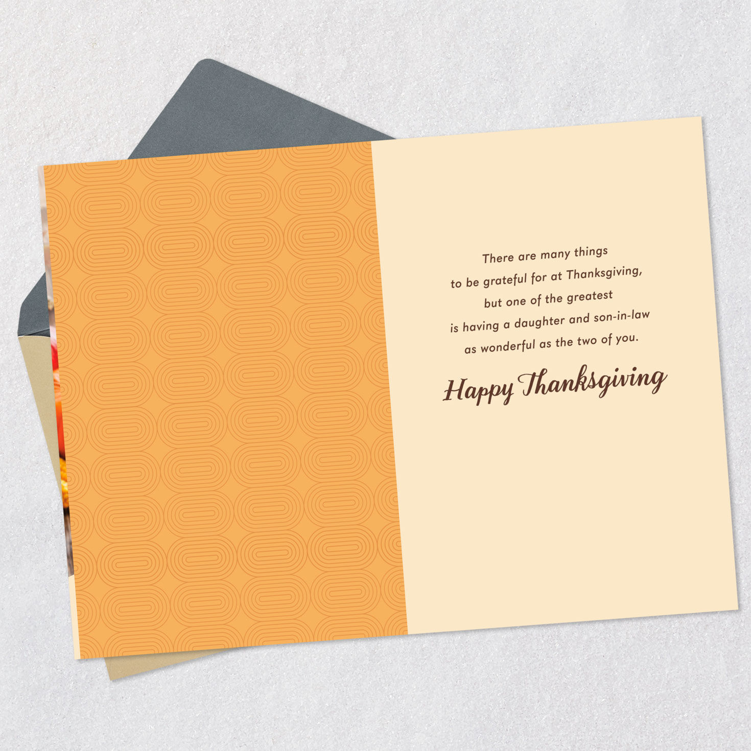 Grateful for the Two of You Thanksgiving Card for Daughter and Son-in-Law, , large image number 3