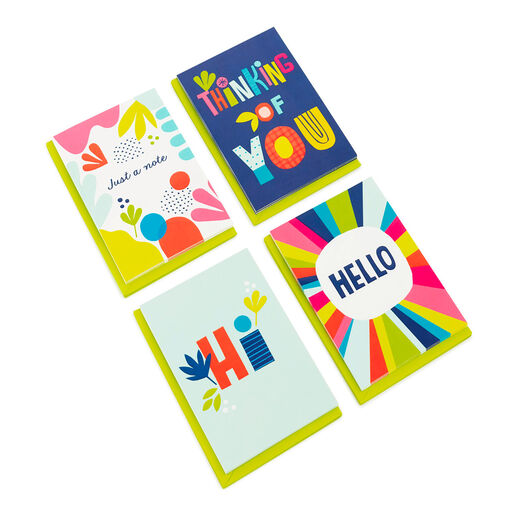 Bright and Colorful Assortment Boxed Blank Cards, Pack of 16, 