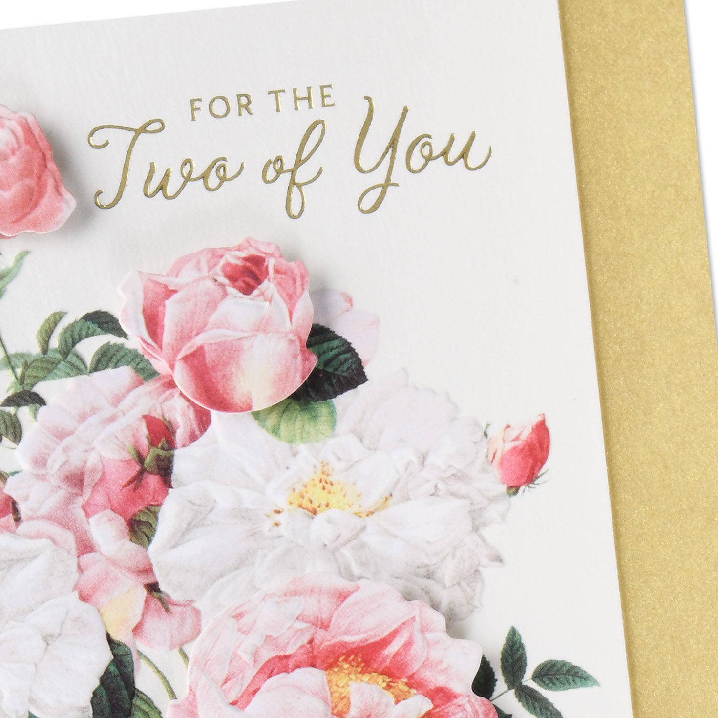 Vintage Peonies Wedding Card Card Front Detail image number 5