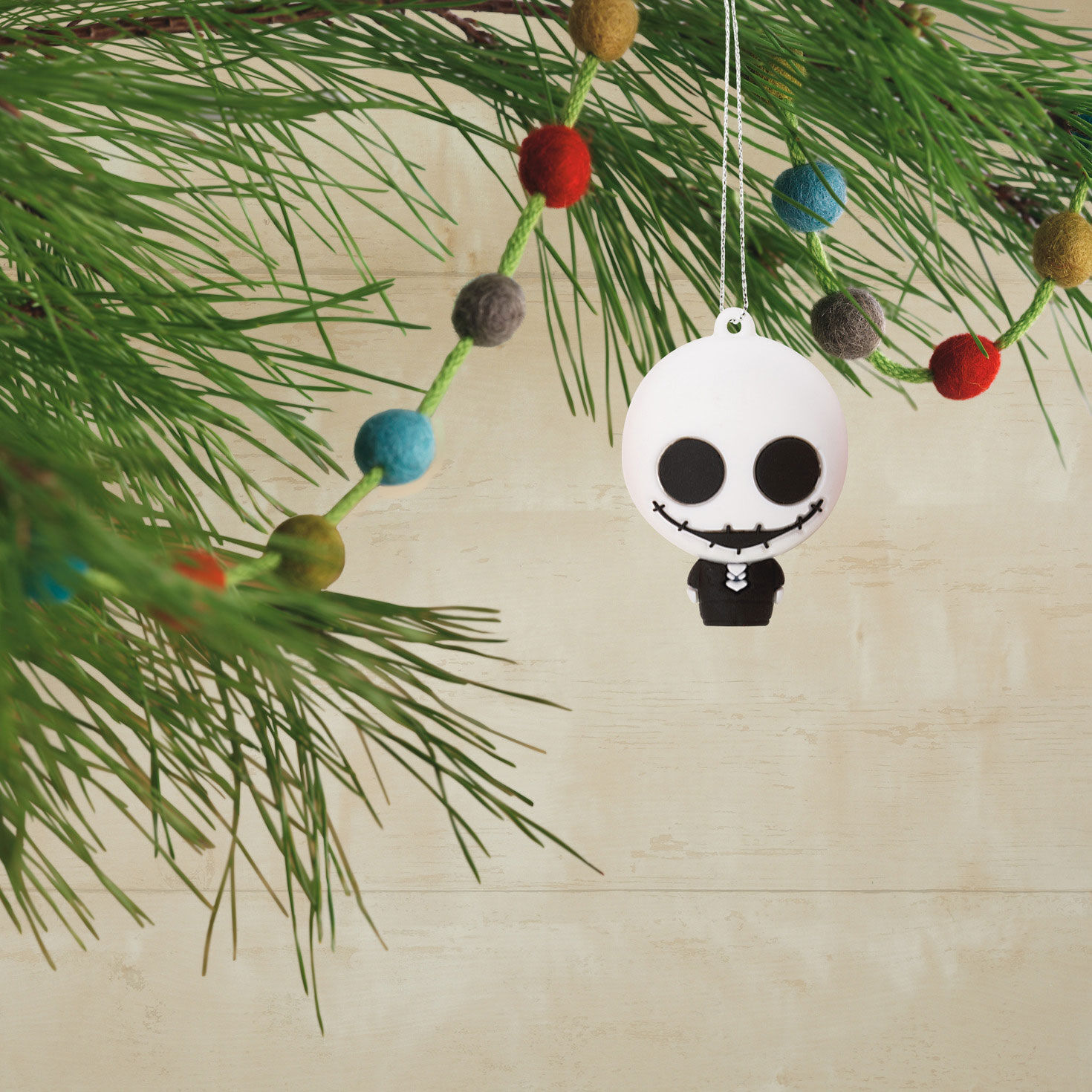 6 Nightmare Before Christmas Mini Ornaments hanging on tree image number 2