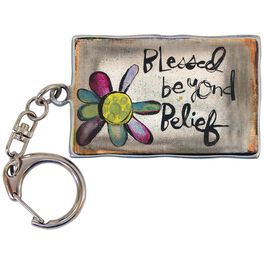 Blessed Beyond Belief Metal Keychain, 2.25x1.5, Blessed Beyond Belief Metal Keychain, 2.25x1.5, , large