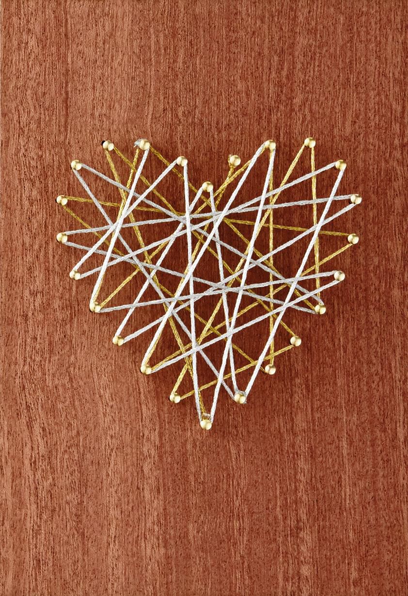 String Heart Love Card