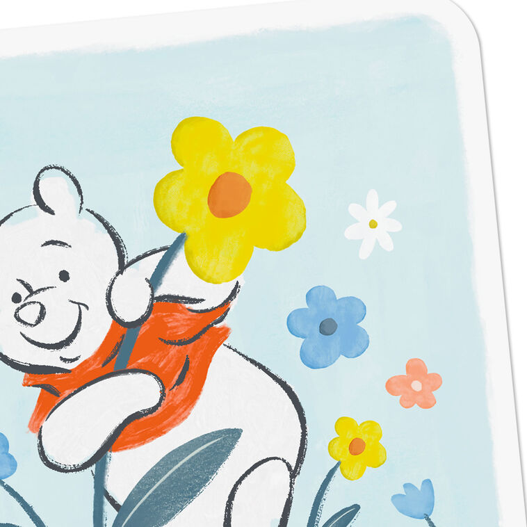 Winnie the Pooh and Flowers Thinking of You Card Card Front Detail image number 4