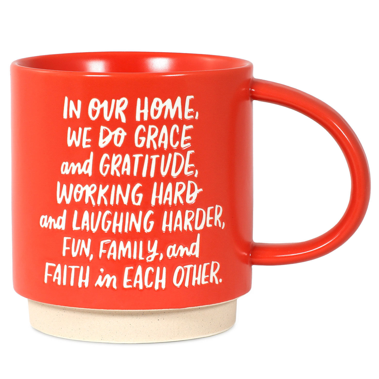 In Our Home Red Mug, 16 oz.