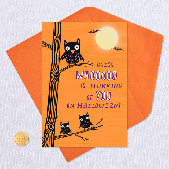 Owls Thinking of You Halloween Card, , large image number 5