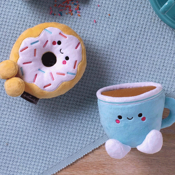 Better Together Donut and Coffee Magnetic Plush, 5", , large image number 2
