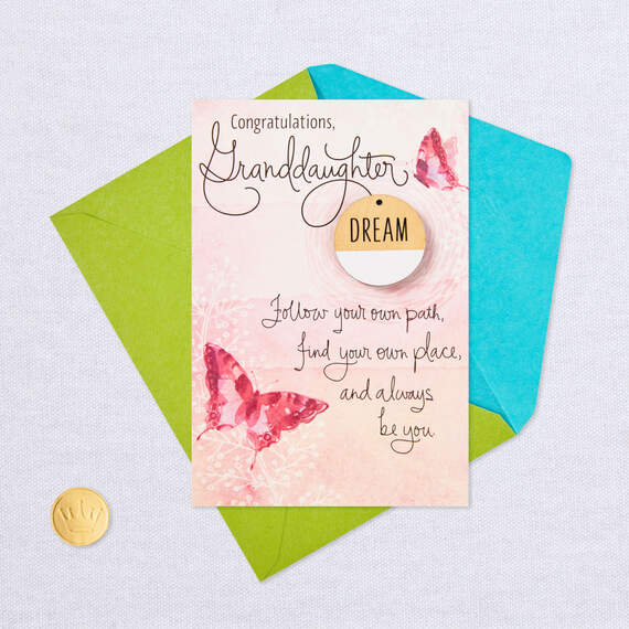 Follow Your Path Graduation Card for Granddaughter With Dream Token, , large image number 6