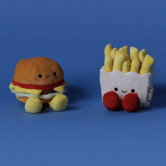 Better Together Burger and Fries Magnetic Plush, 5", , large image number 2