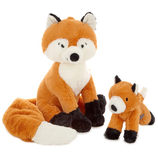 Big Fox and Little Fox Stuffed Animals, 10", 