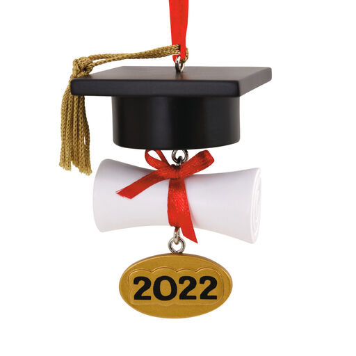 Graduation Cap and Diploma 2022 Hallmark Ornament, 