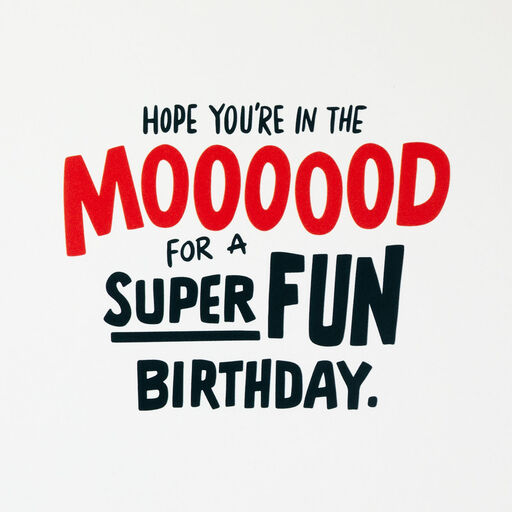 Hole-y Cow Customizable Kids Birthday Card With Age Stickers, 