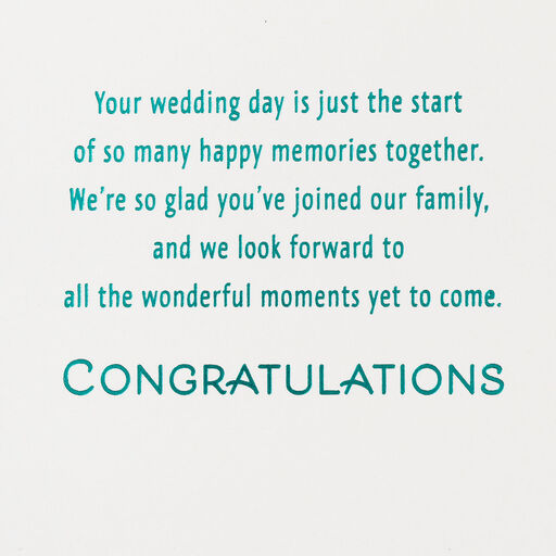 So Happy You've Joined Our Family Wedding Card for Son-in-Law, 